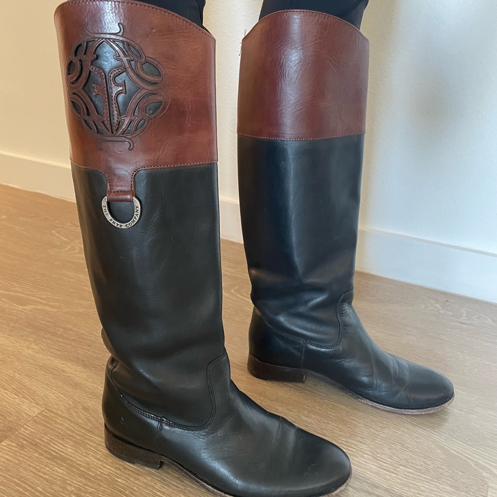Frye Two-Tone Leather Riding Boots